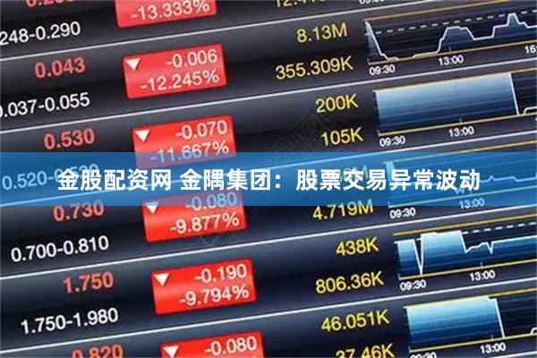 金股配资网 金隅集团：股票交易异常波动