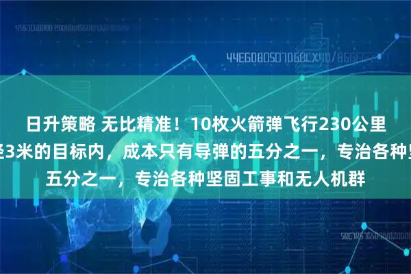日升策略 无比精准！10枚火箭弹飞行230公里，打入台南海域半径3米的目标内，成本只有导弹的五分之一，专治各种坚固工事和无人机群