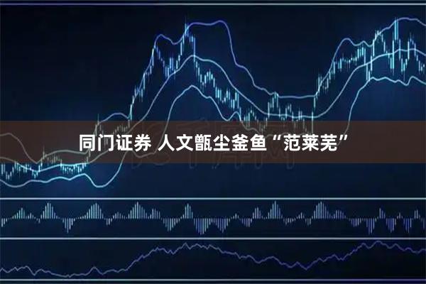 同门证券 人文甑尘釜鱼“范莱芜”