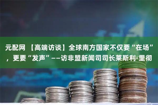 元配网 【高端访谈】全球南方国家不仅要“在场”，更要“发声”——访非盟新闻司司长莱斯利·里彻